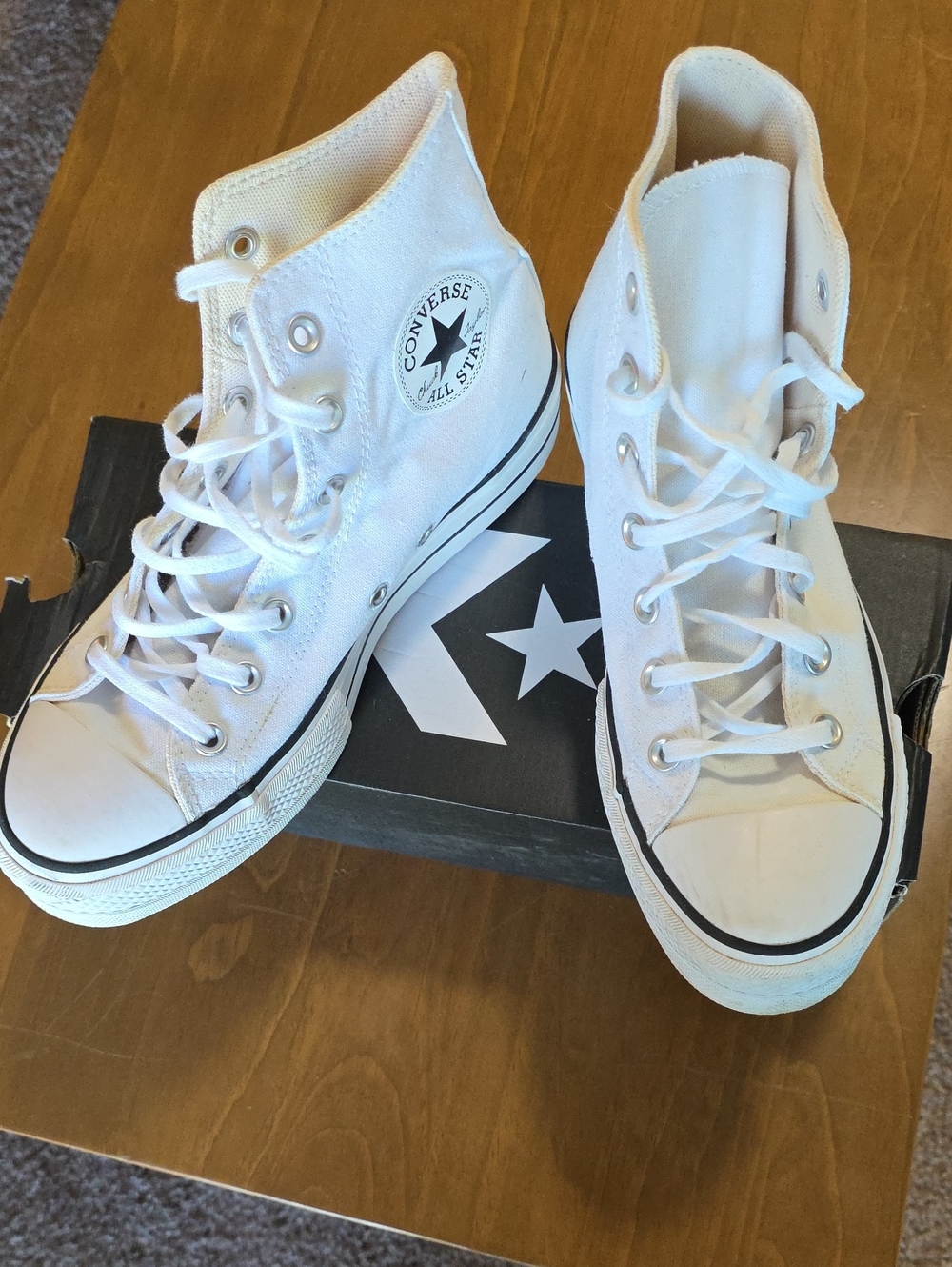 Converse White PLATFORM High-Top Canvas Sneakers